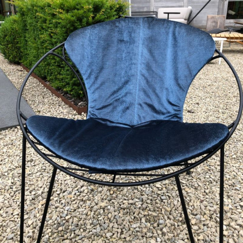 Kussen voor Wire loungestoel - Velvet blue