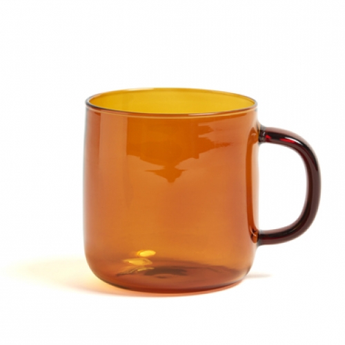 Borosilicate cup - Set van 2 - Amber