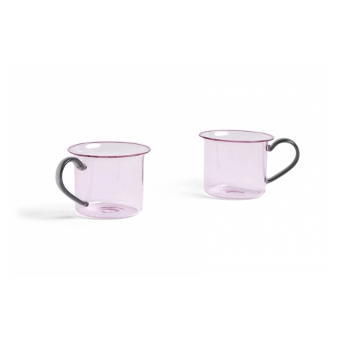 Borosilicate cup - Set van 2 - Roze
