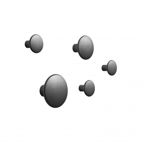 Dots - Set van 5 - Zwart metaal