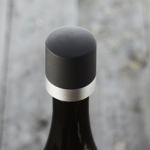 Champagnestop uit kunststof zilver