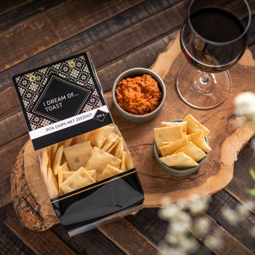Pita chips met zeezout