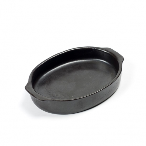 Ovale ovenschaal small - Zwart - Pure collectie