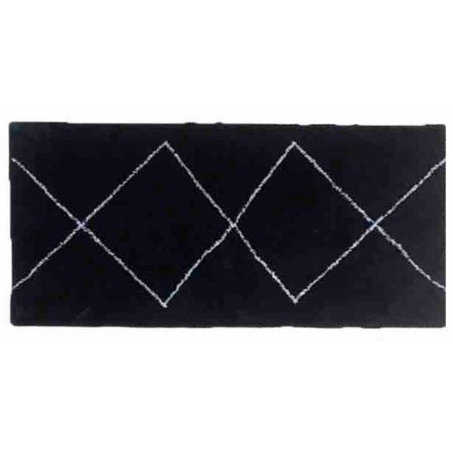 Ania tapijt - 70x140 cm - Zwart