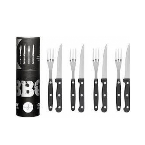 BBQ cutlery 4 forks/4 knives