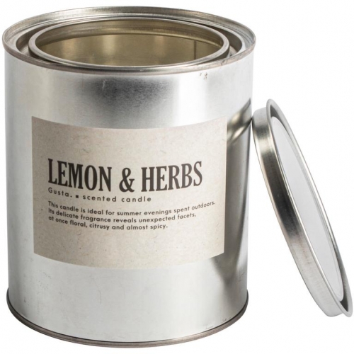 Bougie parfumée en boîte - Lemon & herbs