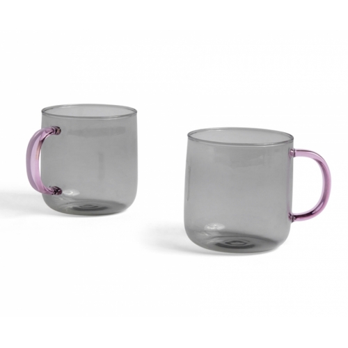 Borosilicate cup - Set van 2 - Grijs