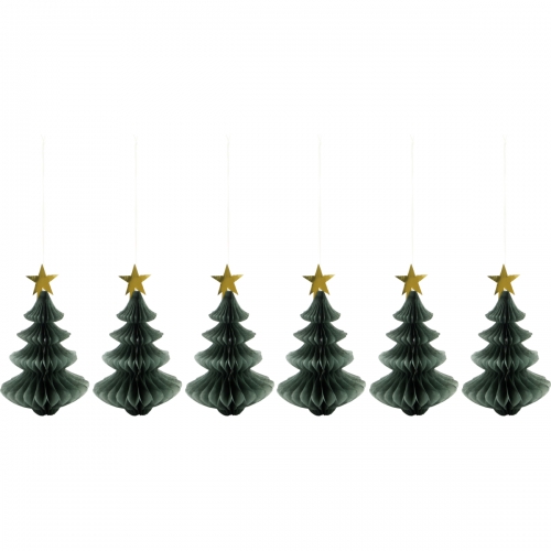 Papieren kerstboom - set v 6
