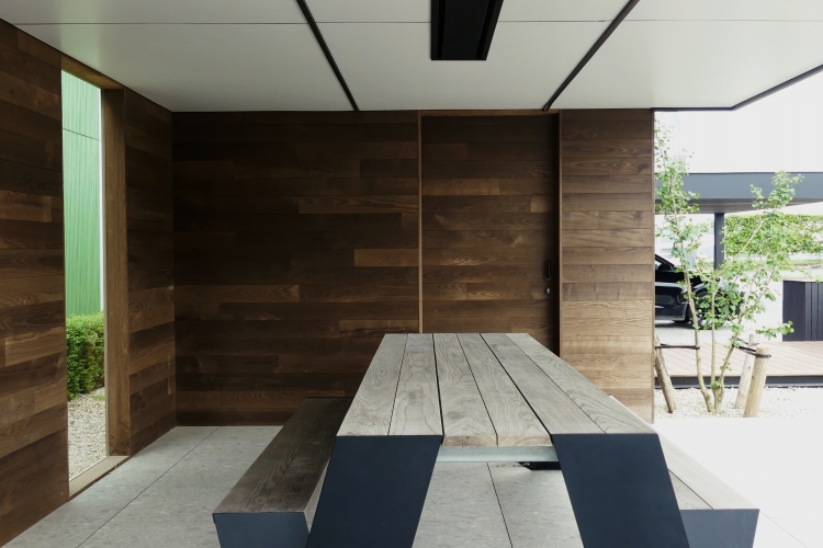 Inspiratietuin drafabGREEN - Poolhouse met berging 